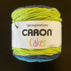 Yarnspirations Caron Cakes Yarn Lime Twist Green Blue Gray Multicolor, 200 g